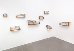 Warmweiherstrasse 23 GUNS (glazed ceramic on wooden socles)